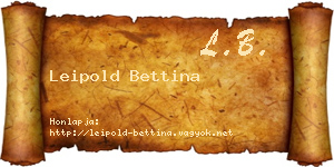 Leipold Bettina névjegykártya