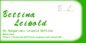 bettina leipold business card